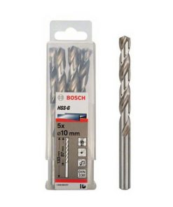Bộ mũi khoan sắt Bosch HSS-G 10.0MM (HỘP 5 MŨI) (2608595077)