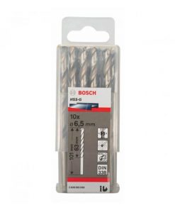 Bộ mũi khoan sắt Bosch HSS-G 6.5MM (HỘP 10 MŨI) (2608595068)