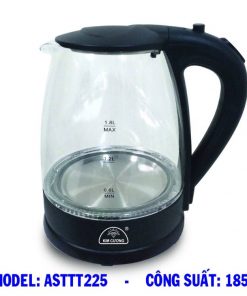 Bình đun siêu tốc thuỷ tinh Kim Cương 1.8L ASTTT225