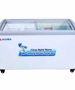 Tủ đông Alaska kính cong 300 lít KC-210 dàn nhôm