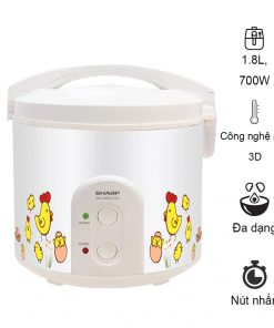 Nồi cơm điện nắp gài Sharp 1.8 lít KS-183TJV-CH/CR