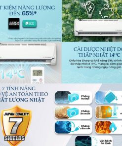 Máy lạnh Sharp Inverter 1.0hp AH-X10CEWA