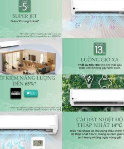 Máy lạnh Sharp Inverter 1.0hp AH-XP10CSWA